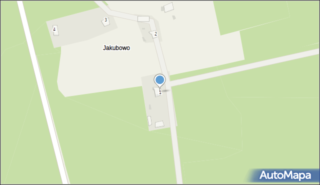 Jakubowo, Jakubowo, 1, mapa Jakubowo