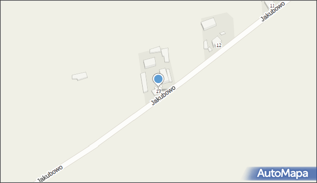Jakubowo, Jakubowo, 13, mapa Jakubowo