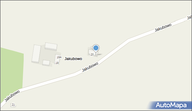 Jakubowo, Jakubowo, 20b, mapa Jakubowo