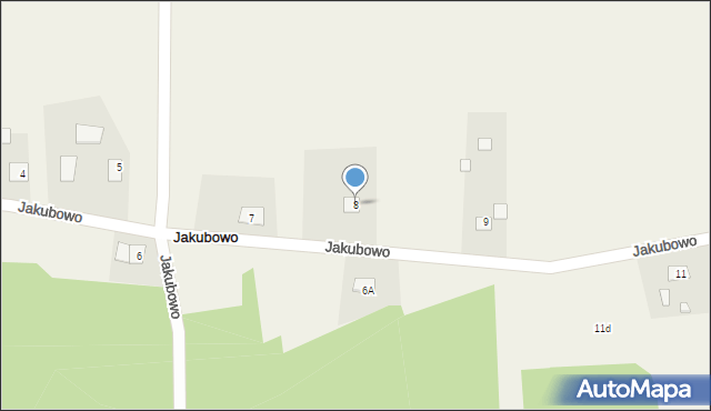 Jakubowo, Jakubowo, 8, mapa Jakubowo