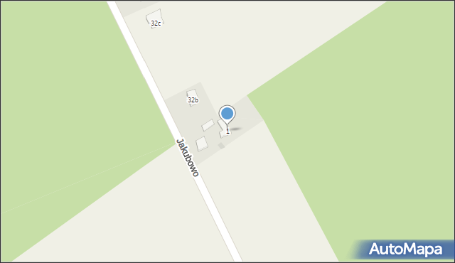 Jakubowo, Jakubowo, 1, mapa Jakubowo