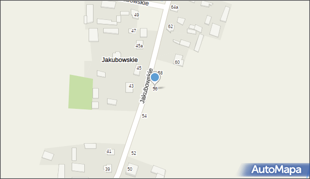 Jakubowskie, Jakubowskie, 56, mapa Jakubowskie