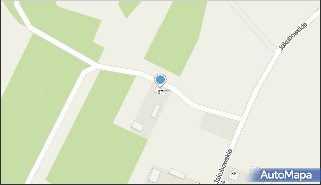 Jakubowskie, Jakubowskie, 67, mapa Jakubowskie