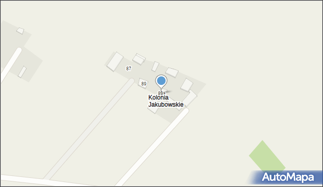 Jakubowskie, Jakubowskie, 89a, mapa Jakubowskie