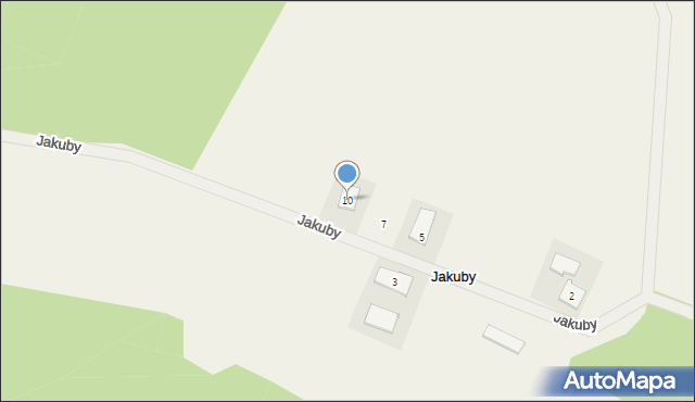 Jakuby, Jakuby, 10, mapa Jakuby
