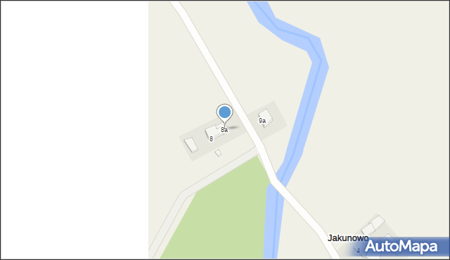 Jakunowo, Jakunowo, 8a, mapa Jakunowo