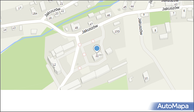 Jakuszów, Jakuszów, 11, mapa Jakuszów