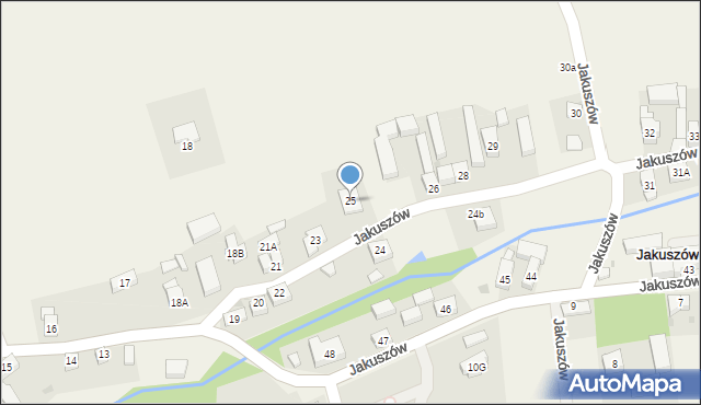 Jakuszów, Jakuszów, 25, mapa Jakuszów