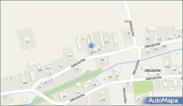Jakuszów, Jakuszów, 26, mapa Jakuszów