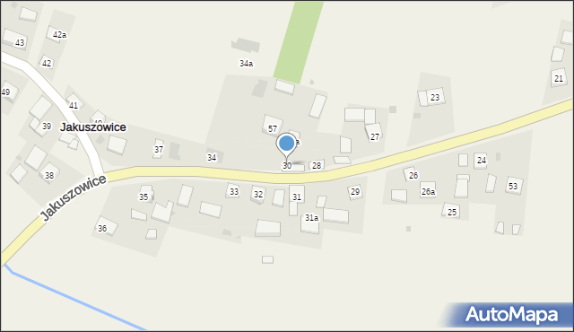 Jakuszowice, Jakuszowice, 30, mapa Jakuszowice