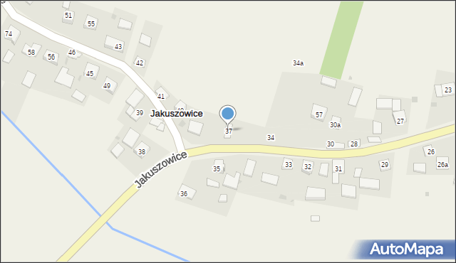 Jakuszowice, Jakuszowice, 37, mapa Jakuszowice