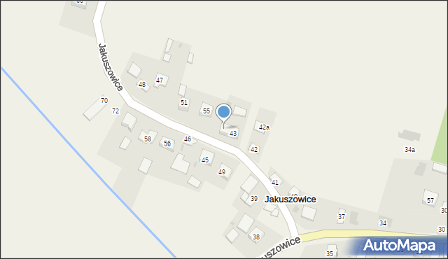Jakuszowice, Jakuszowice, 44, mapa Jakuszowice