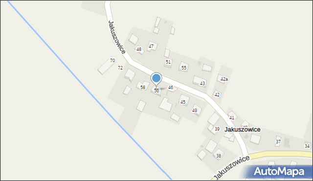 Jakuszowice, Jakuszowice, 56, mapa Jakuszowice