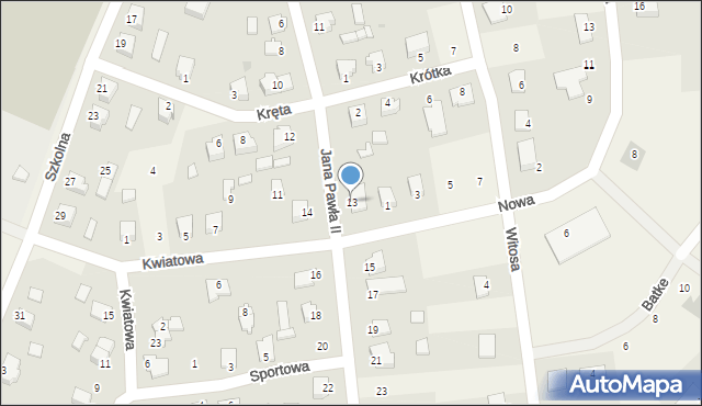 Jamielnik, Jana Pawła II, 13, mapa Jamielnik