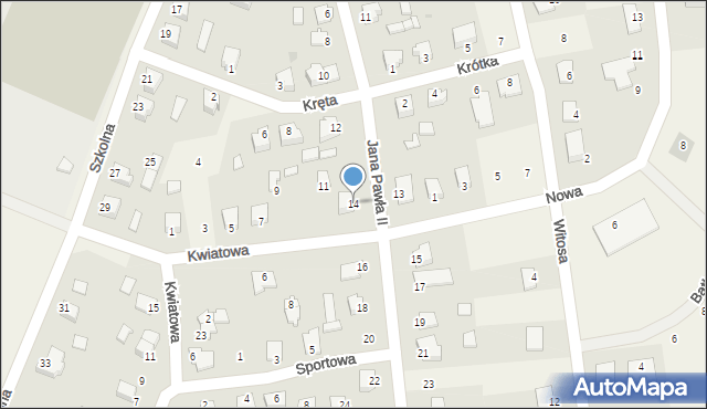 Jamielnik, Jana Pawła II, 14, mapa Jamielnik