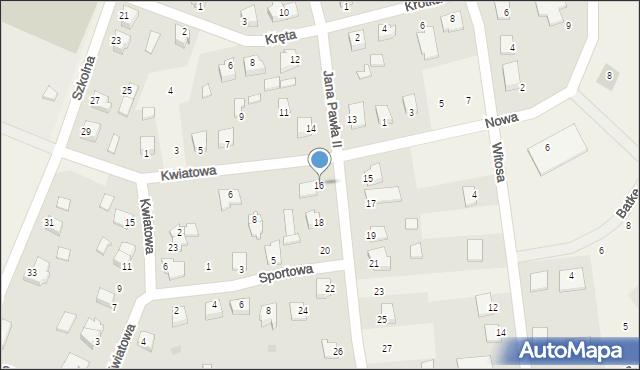 Jamielnik, Jana Pawła II, 16, mapa Jamielnik