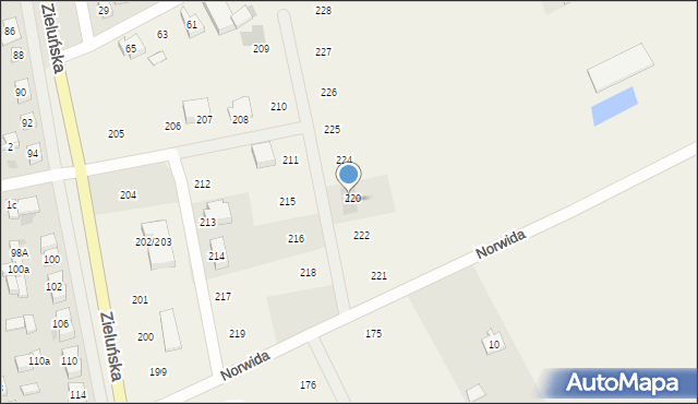 Jamielnik, Jamielnik, 223, mapa Jamielnik