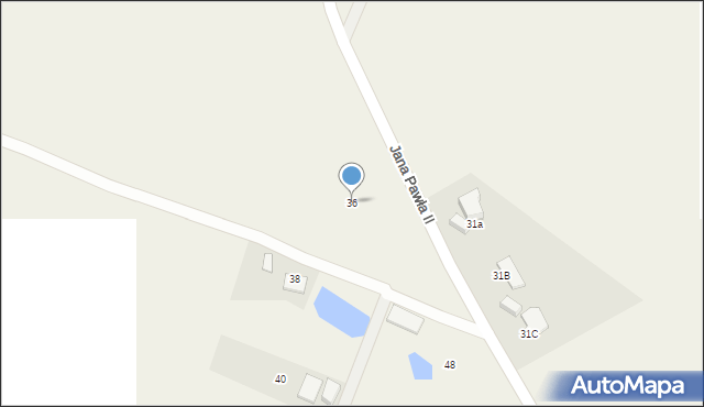 Jamielnik, Jana Pawła II, 36, mapa Jamielnik