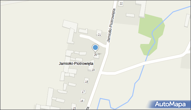 Jamiołki-Piotrowięta, Jamiołki-Piotrowięta, 20, mapa Jamiołki-Piotrowięta