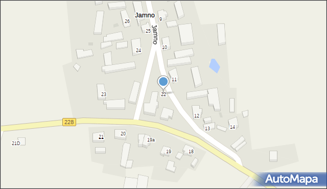 Jamno, Jamno, 22, mapa Jamno