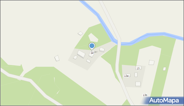 Jamno, Jamnowski Młyn, 14, mapa Jamno