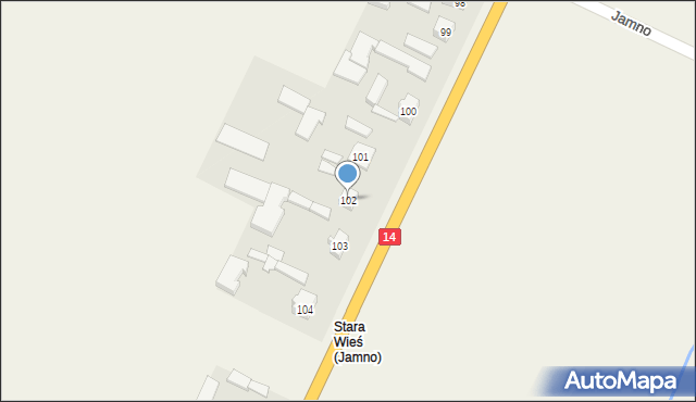 Jamno, Jamno, 102, mapa Jamno