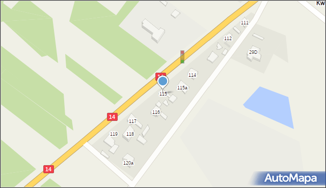 Jamno, Jamno, 115, mapa Jamno