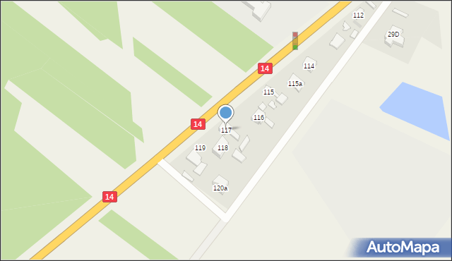 Jamno, Jamno, 117, mapa Jamno