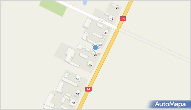 Jamno, Jamno, 49, mapa Jamno