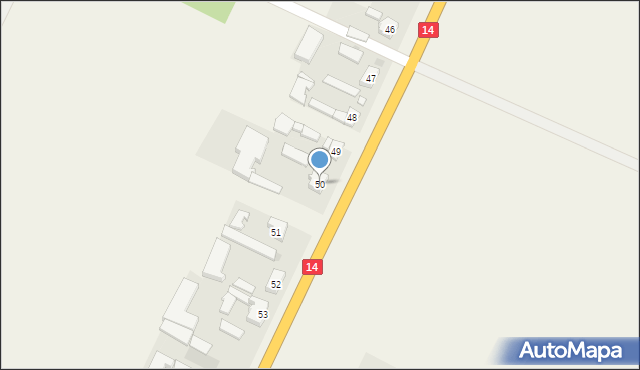 Jamno, Jamno, 50, mapa Jamno