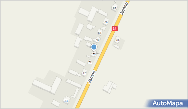 Jamno, Jamno, 70, mapa Jamno