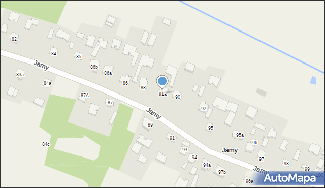 Jamy, Jamy, 91a, mapa Jamy