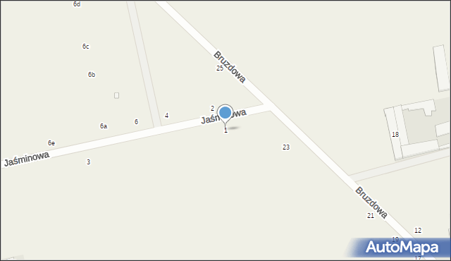 Janczewice, Jaśminowa, 1, mapa Janczewice