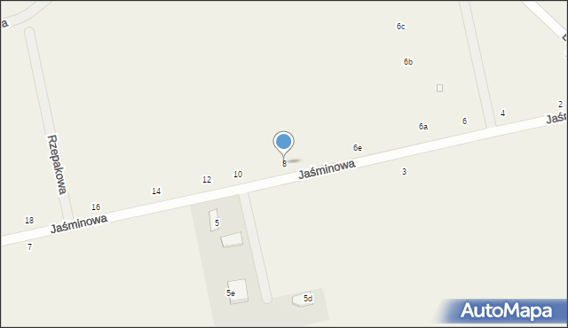 Janczewice, Jaśminowa, 8, mapa Janczewice