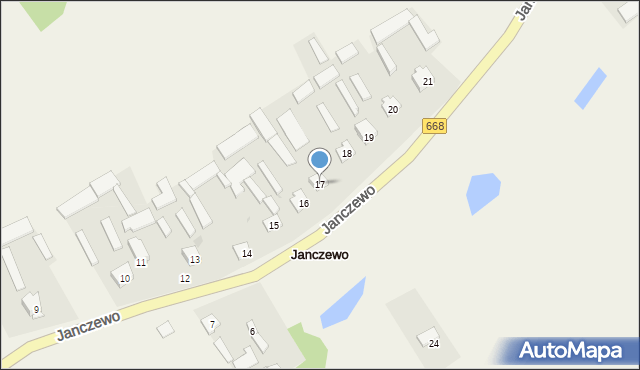Janczewo, Janczewo, 17, mapa Janczewo