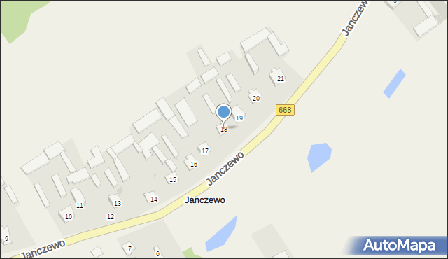 Janczewo, Janczewo, 18, mapa Janczewo