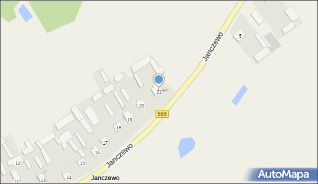 Janczewo, Janczewo, 21, mapa Janczewo