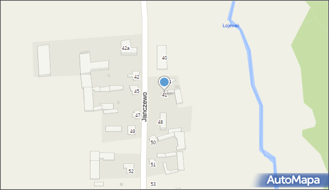 Janczewo, Janczewo, 41, mapa Janczewo