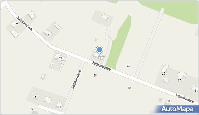 Janczewo, Jabłoniowa, 11, mapa Janczewo