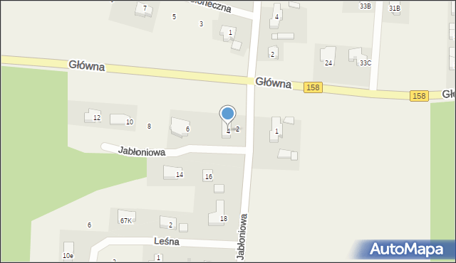 Janczewo, Jabłoniowa, 4, mapa Janczewo