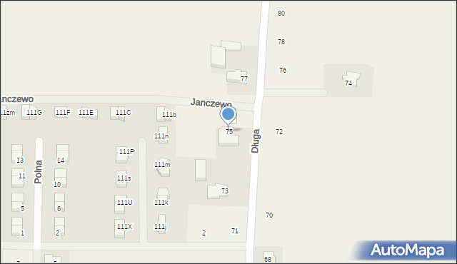 Janczewo, Janczewo, 111A, mapa Janczewo