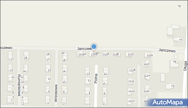 Janczewo, Janczewo, 111G, mapa Janczewo