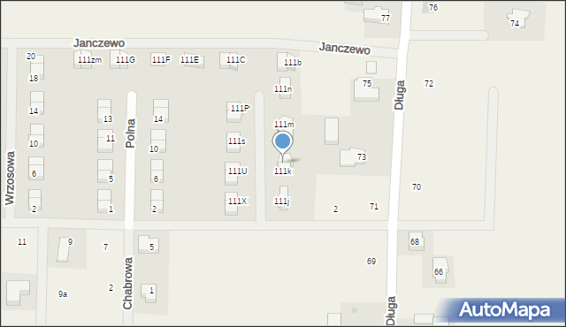 Janczewo, Janczewo, 111l, mapa Janczewo