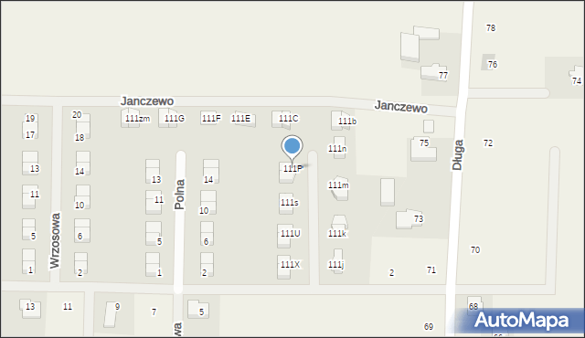 Janczewo, Janczewo, 111P, mapa Janczewo