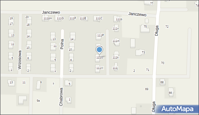 Janczewo, Janczewo, 111U, mapa Janczewo
