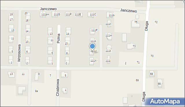 Janczewo, Janczewo, 111W, mapa Janczewo
