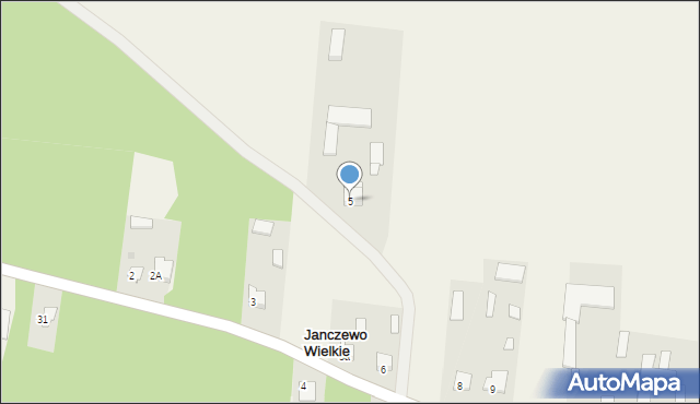 Janczewo Wielkie, Janczewo Wielkie, 5, mapa Janczewo Wielkie