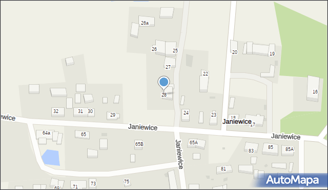 Janiewice, Janiewice, 28, mapa Janiewice
