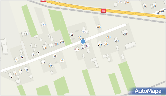 Janików, Janików, 13, mapa Janików