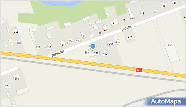 Janików, Janików, 38a, mapa Janików
